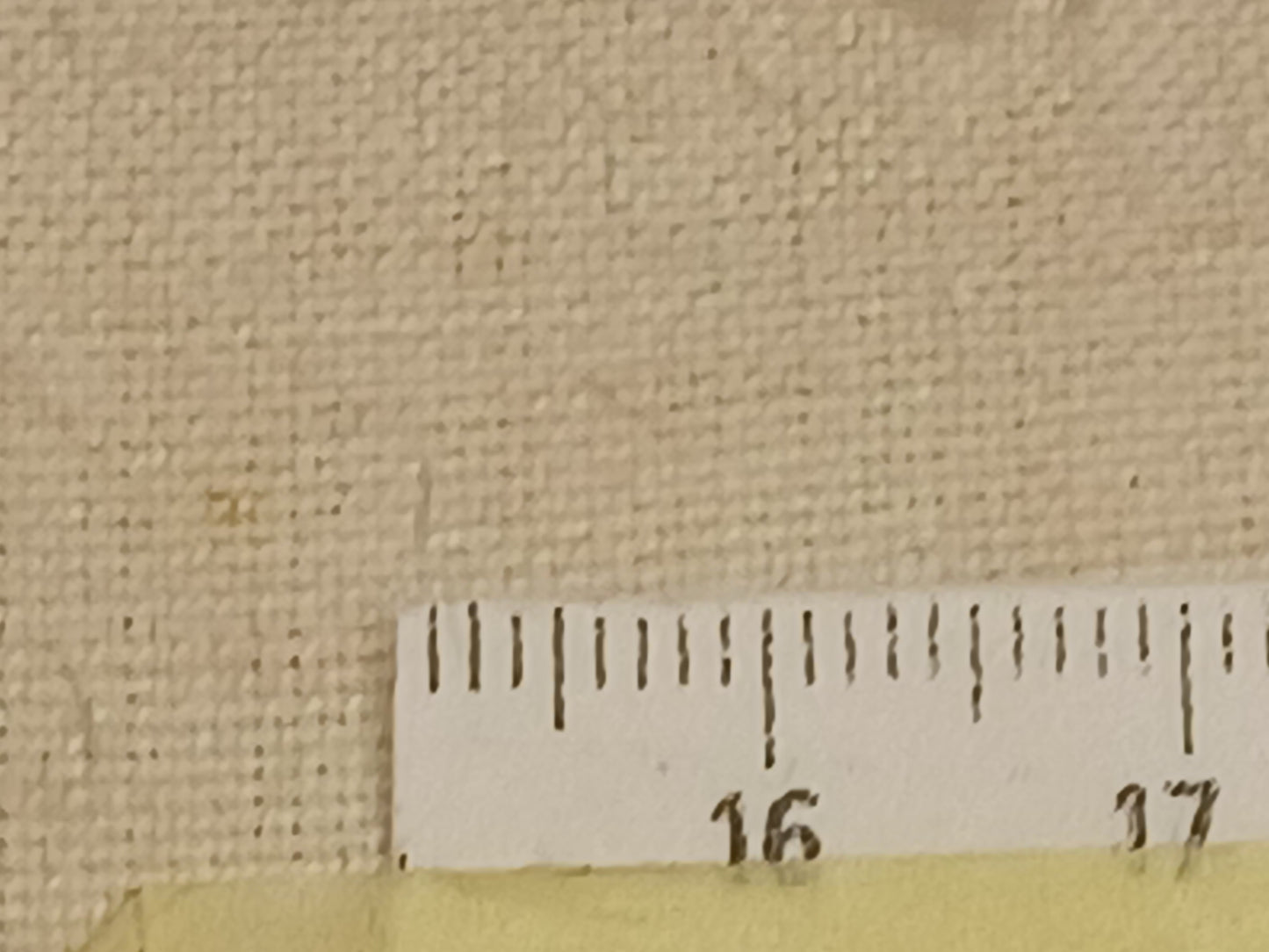 Leinenballen mit Millimeterskala 18 Fäden auf ein cm.