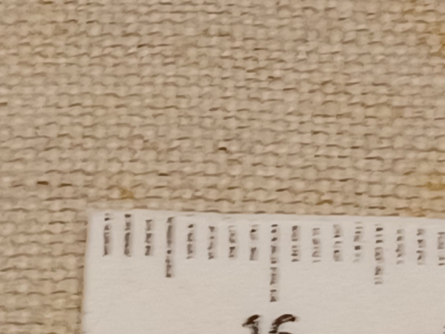 Leinenballen mit Millimeterskala 17 Fäden auf ein cm.