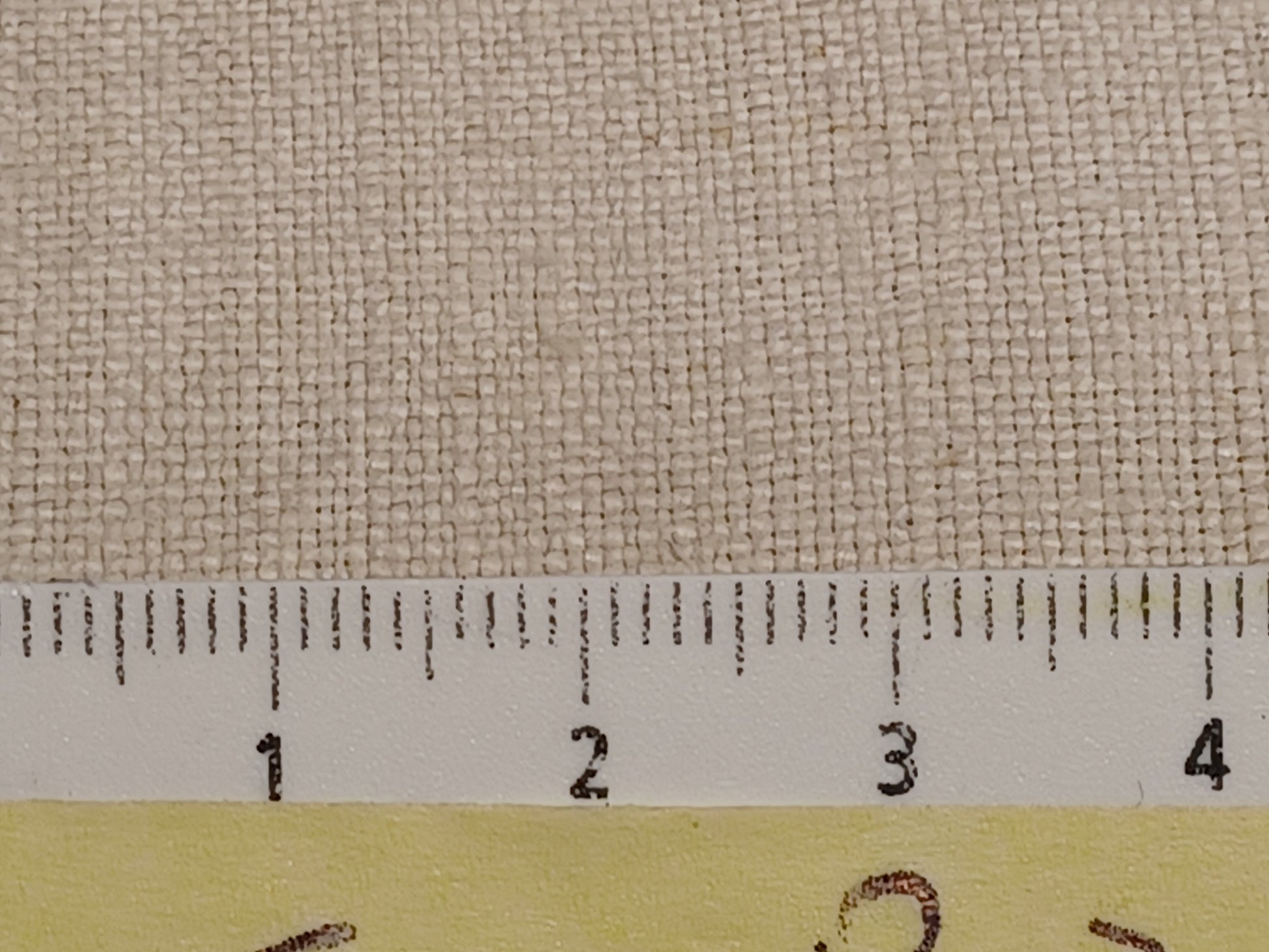 Leinenballen mit Millimeterskala 16 Fäden auf ein cm.