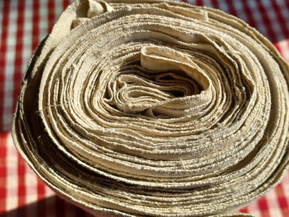 Leinenballen Ansicht gerollte Außenseite