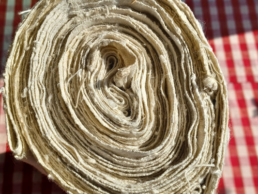 Leinenballen Ansicht gerollte Außenseite