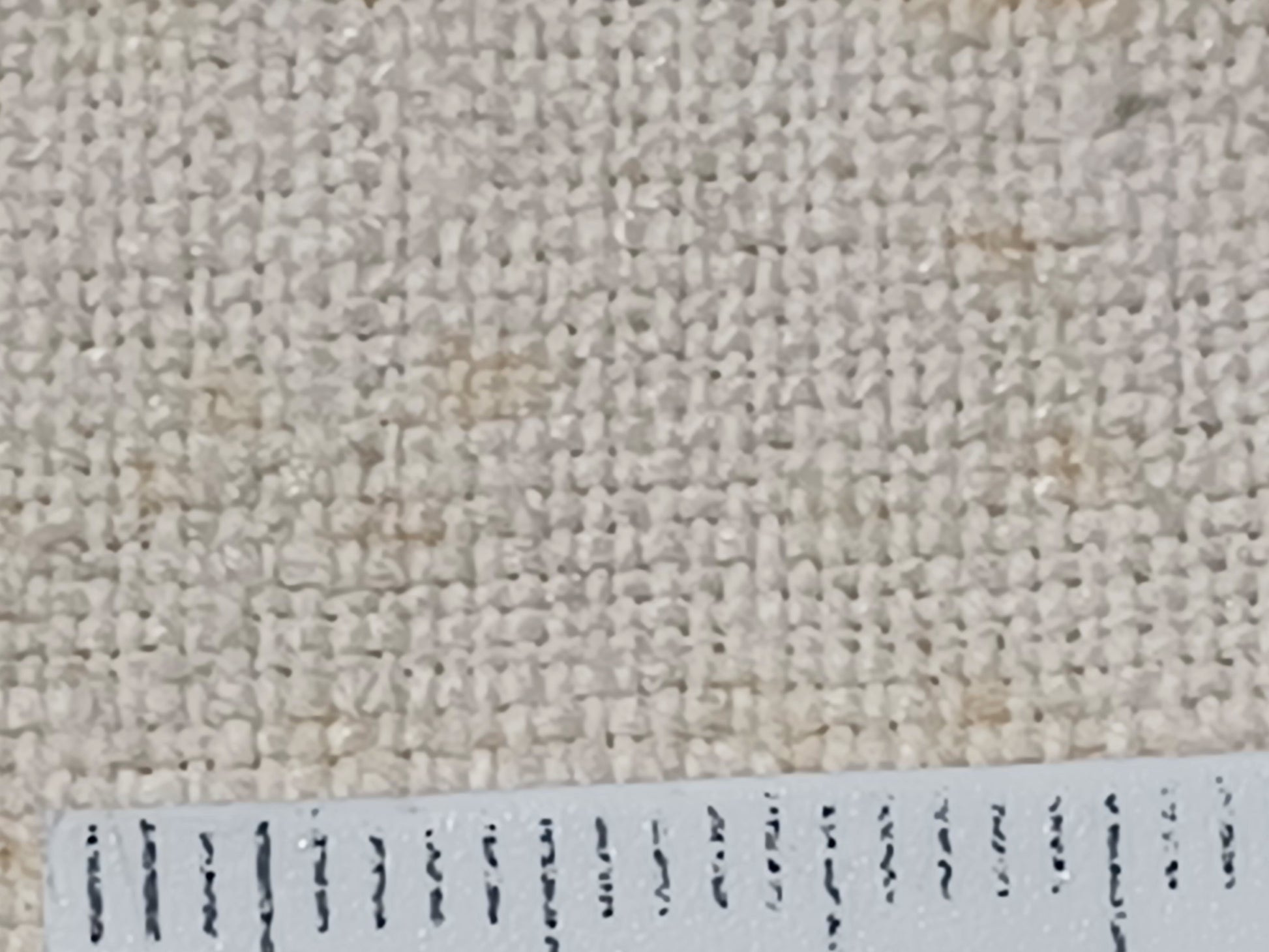 Leinenballen mit Millimeterskala 17 Fäden auf ein cm