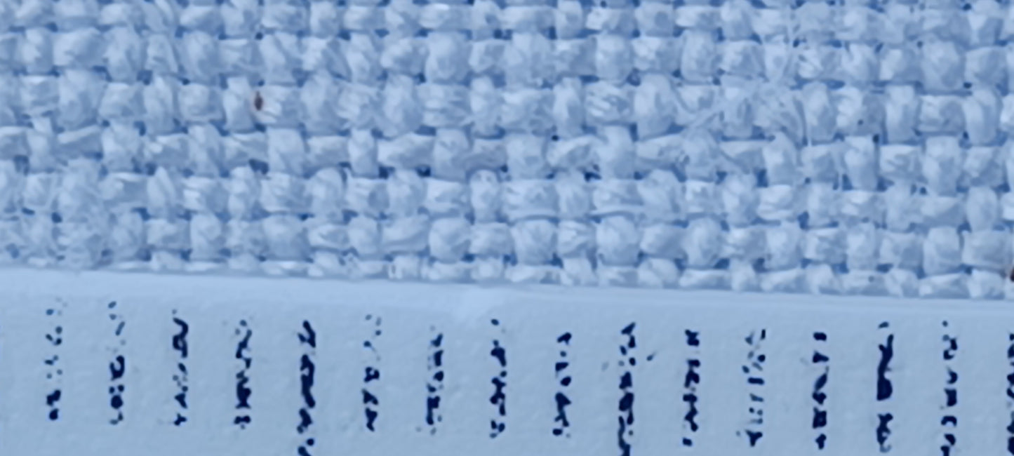 Leinenballen mit Millimeterskala 15 Fäden auf ein cm.