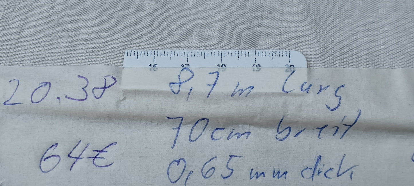 Leinenballen mit Millimeterskala 18 Fäden auf ein cm.