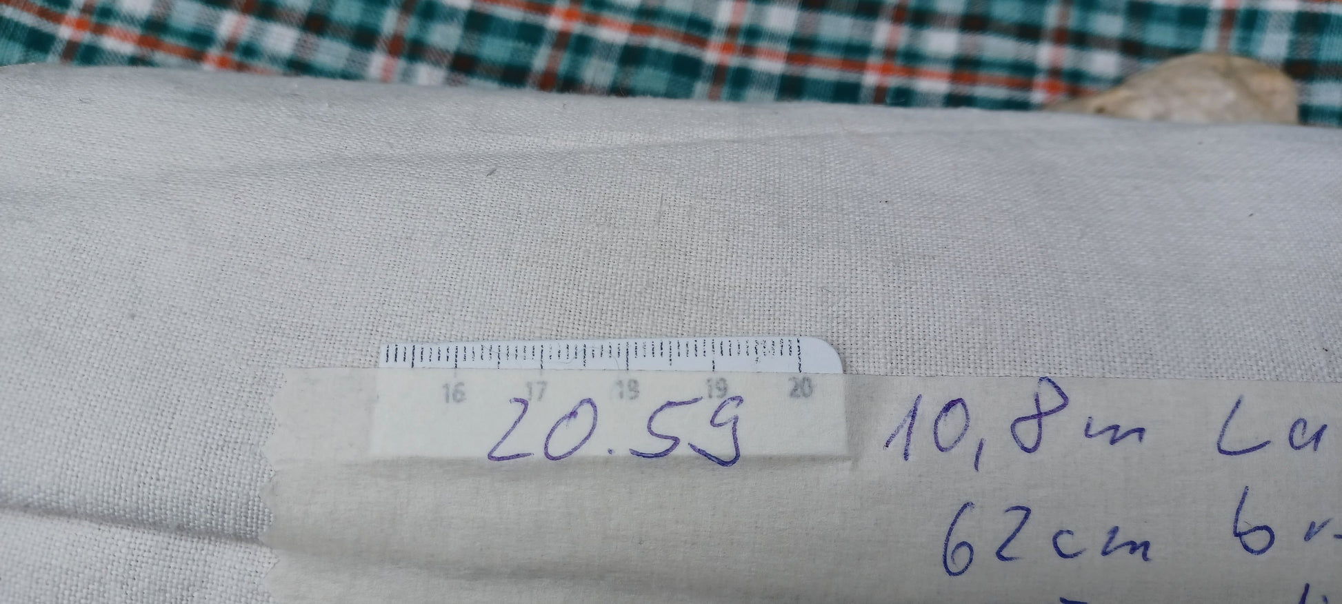 Leinenballen mit Millimeterskala 15 Fäden auf ein cm.