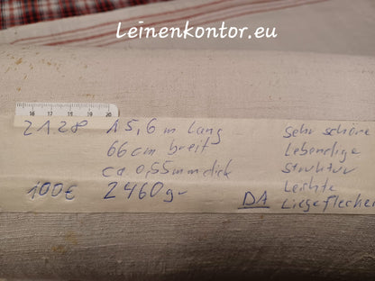 Leinenballen mit Etikett (Beschreibung)