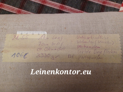 Leinenballen mit Etikett (Beschreibung)