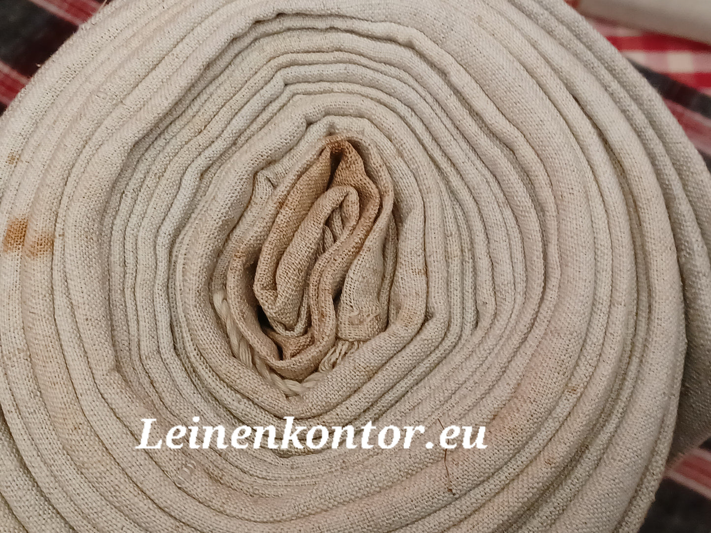 Leinenballen Ansicht gerollte Außenseite