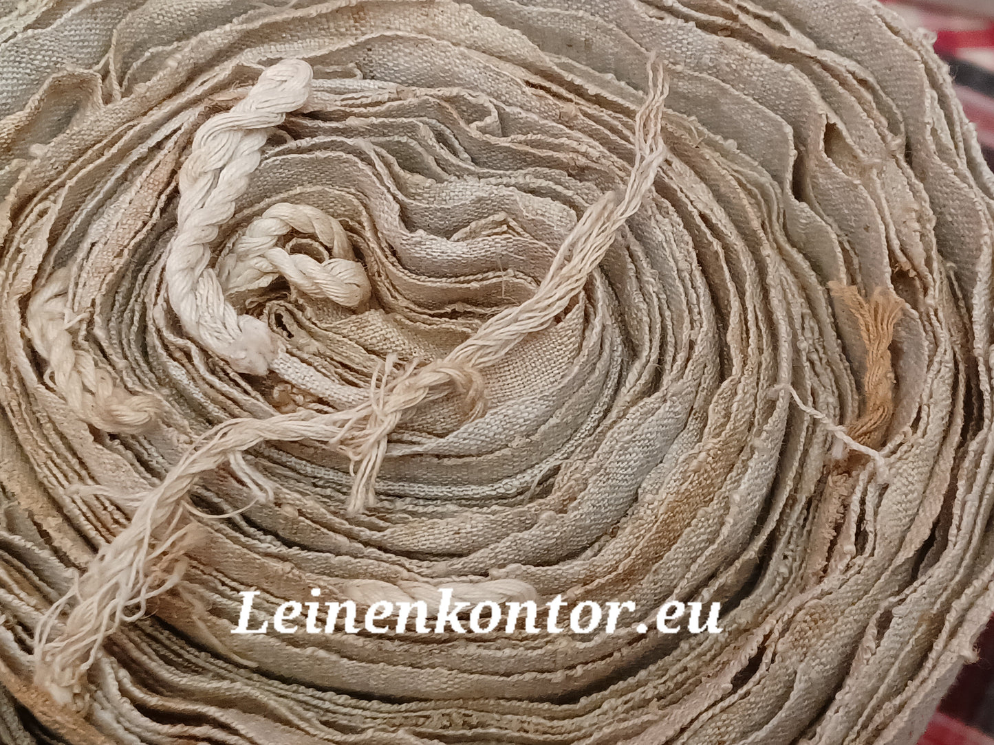Leinenballen Ansicht gerollte Außenseite