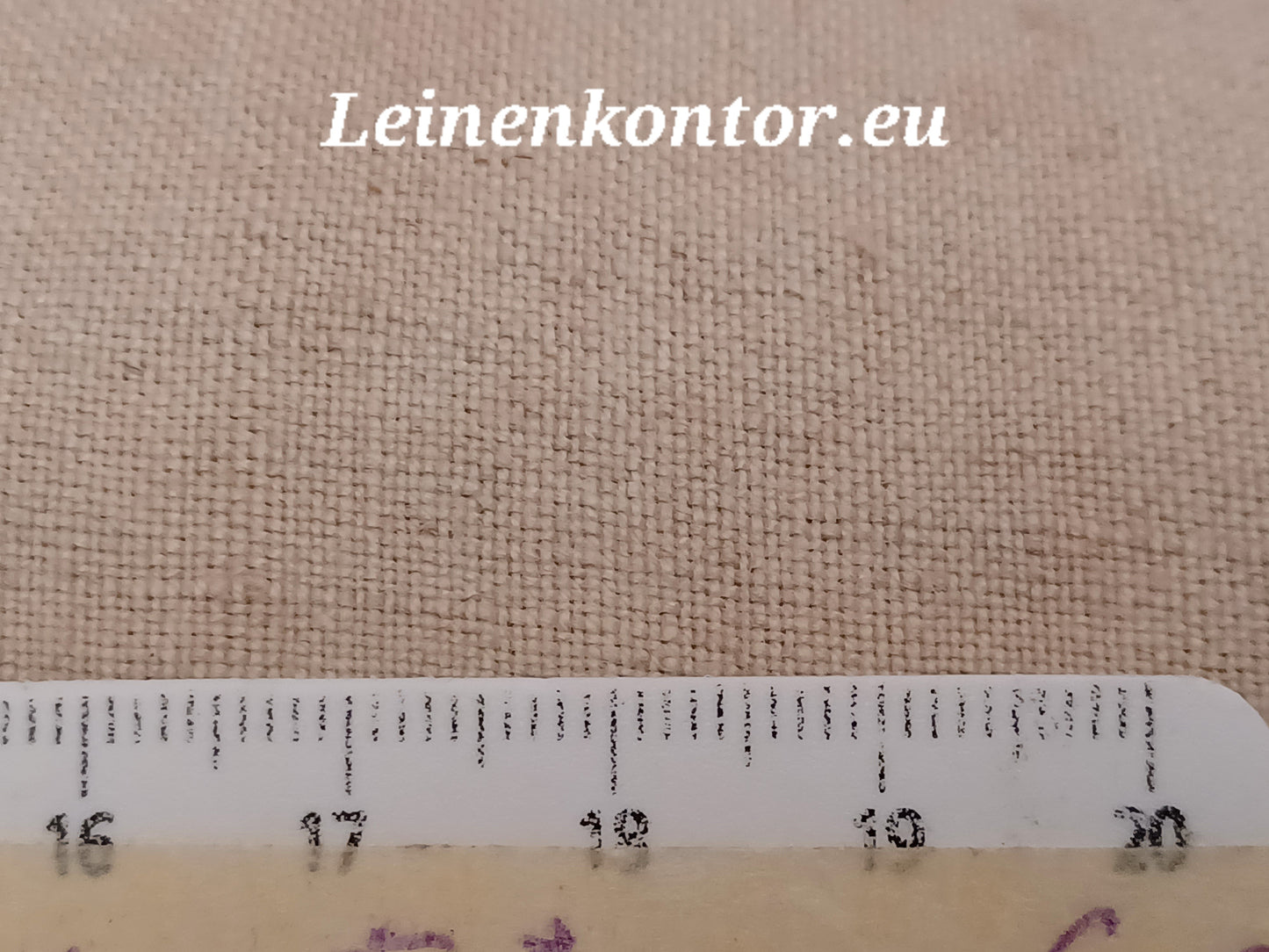 Leinenballen mit Millimeterskala 19 Fäden auf ein cm.