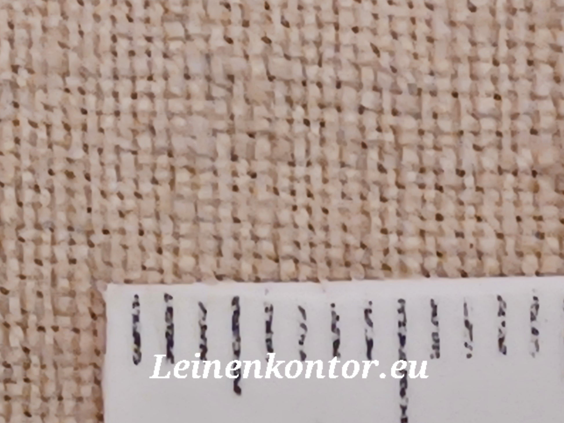 Leinenballen mit Millimeterskala 19 Fäden auf ein cm.