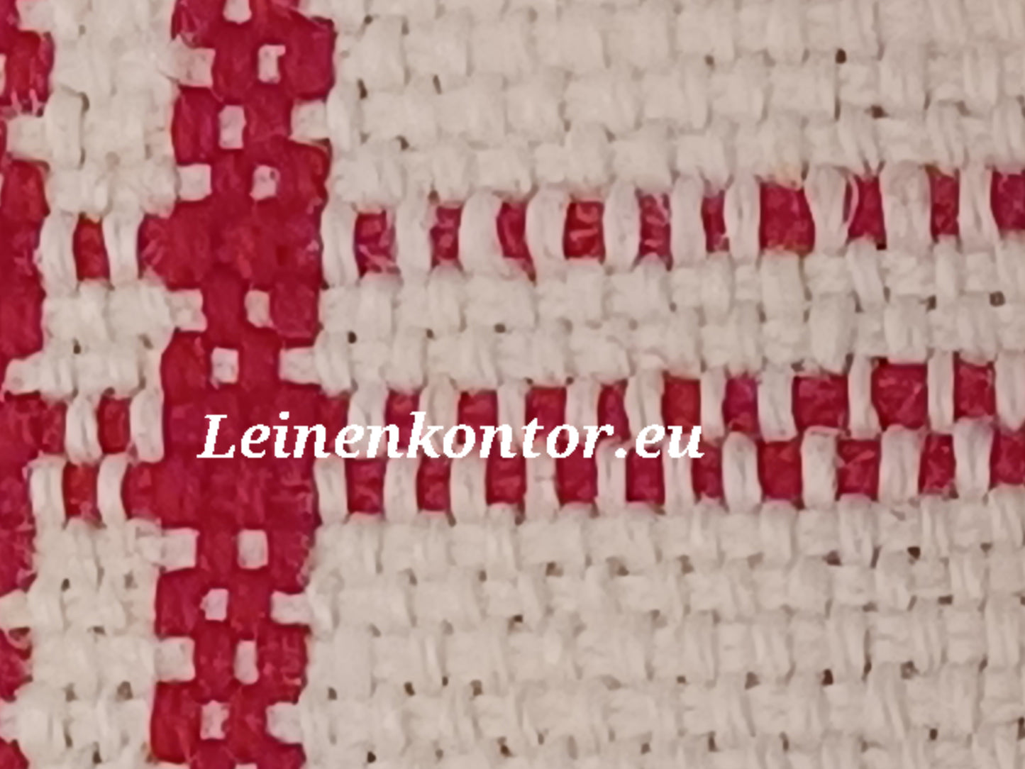 Bauernleinen, Handtuchleinen mit roten Streifen