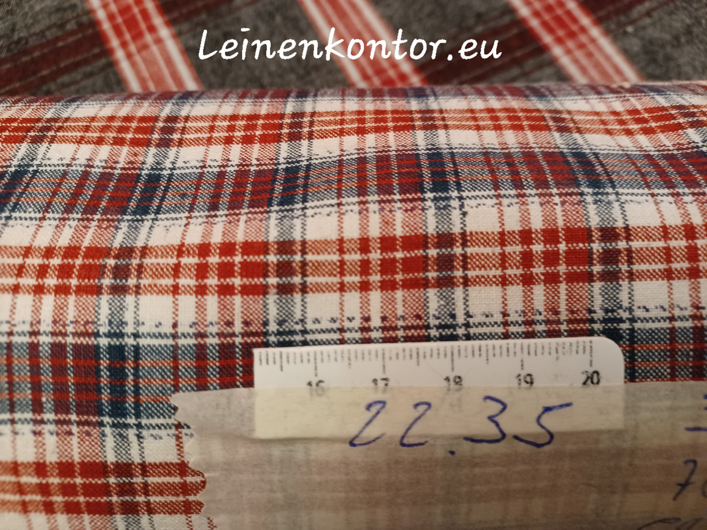 Leinenballen mit Millimeterskala 26 Fäden auf ein cm.