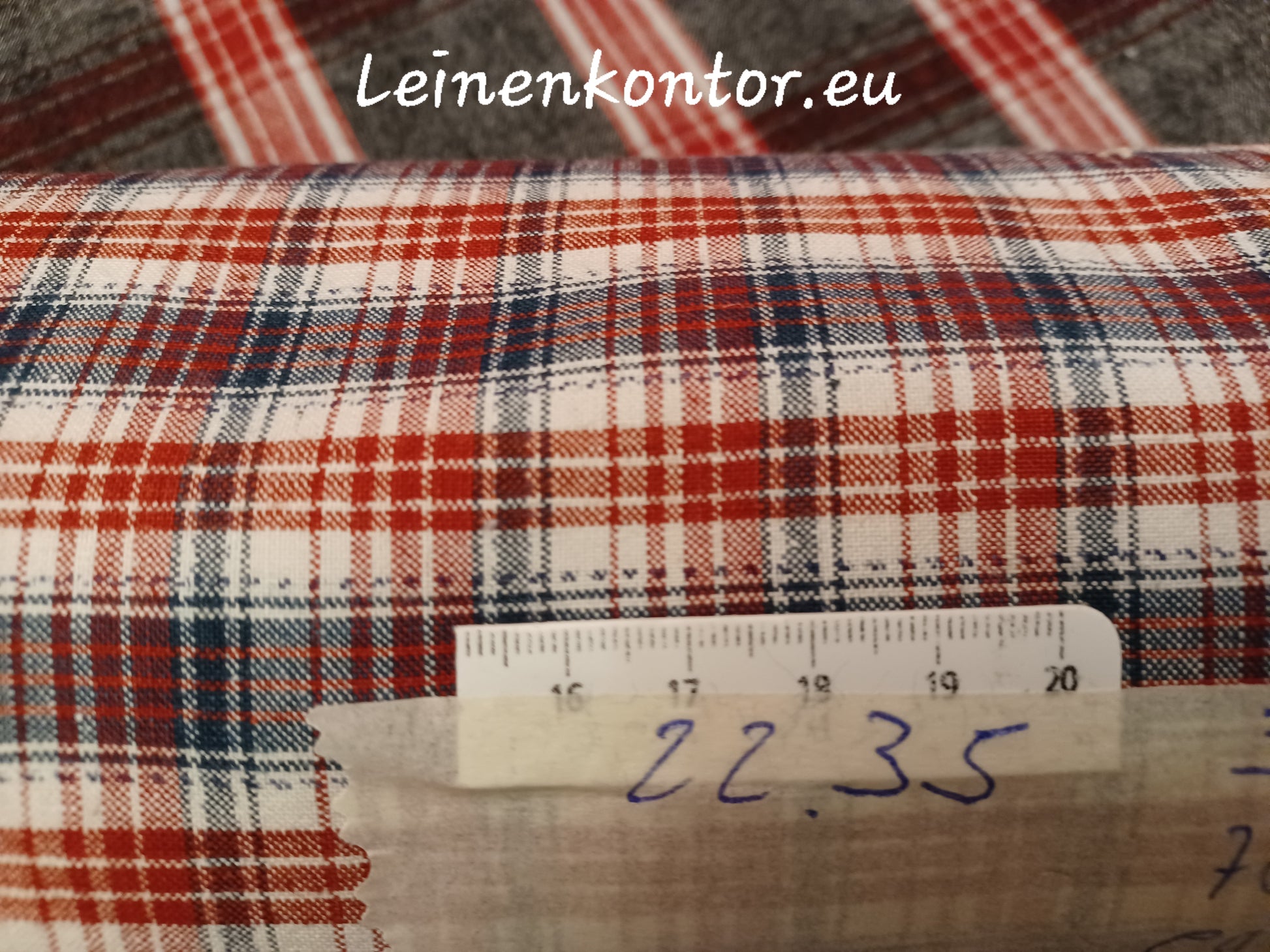 Leinenballen mit Millimeterskala 26 Fäden auf ein cm.