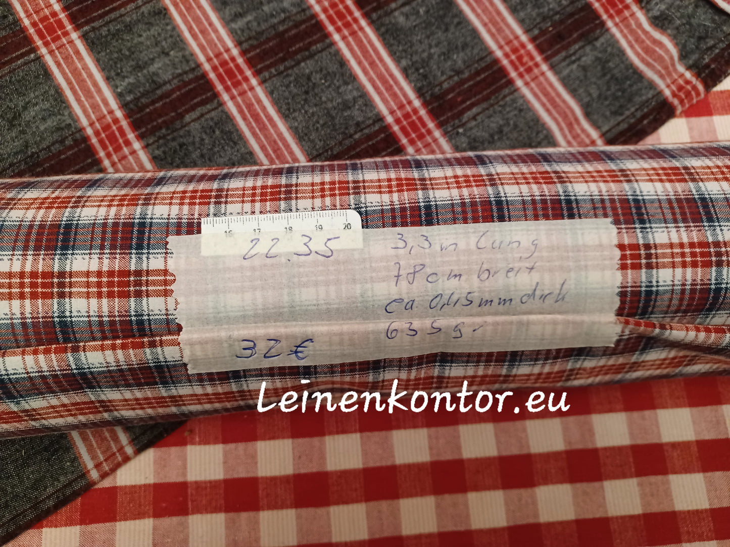 Karierter Leinenballen Vollansicht