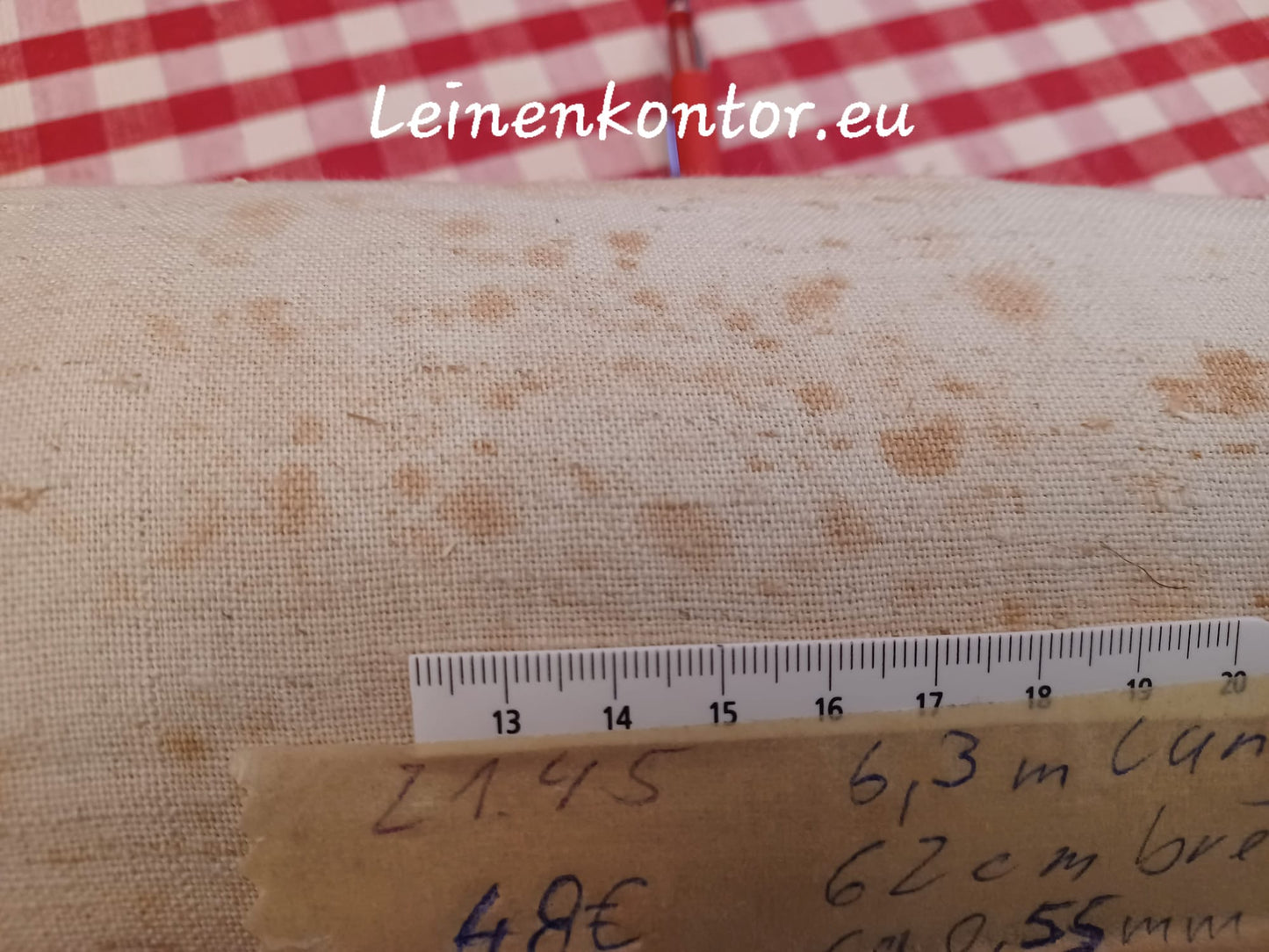 21.45 (6,3m x 0,62m x 0,55mm) Bauernleinen Linnen Leinenballen Leinen Landhaus Leinenstoff