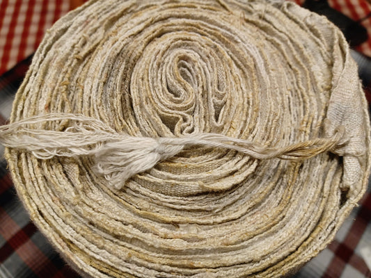 Leinenballen Ansicht gerollte Außenseite.